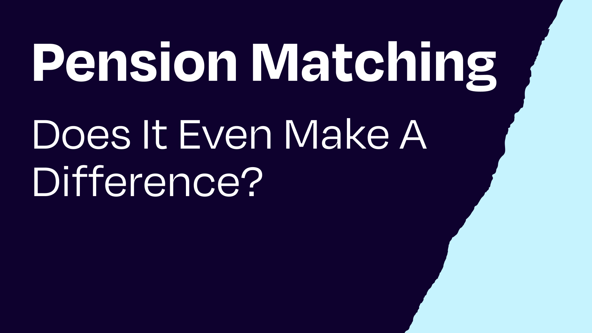 Does pension matching make a difference?