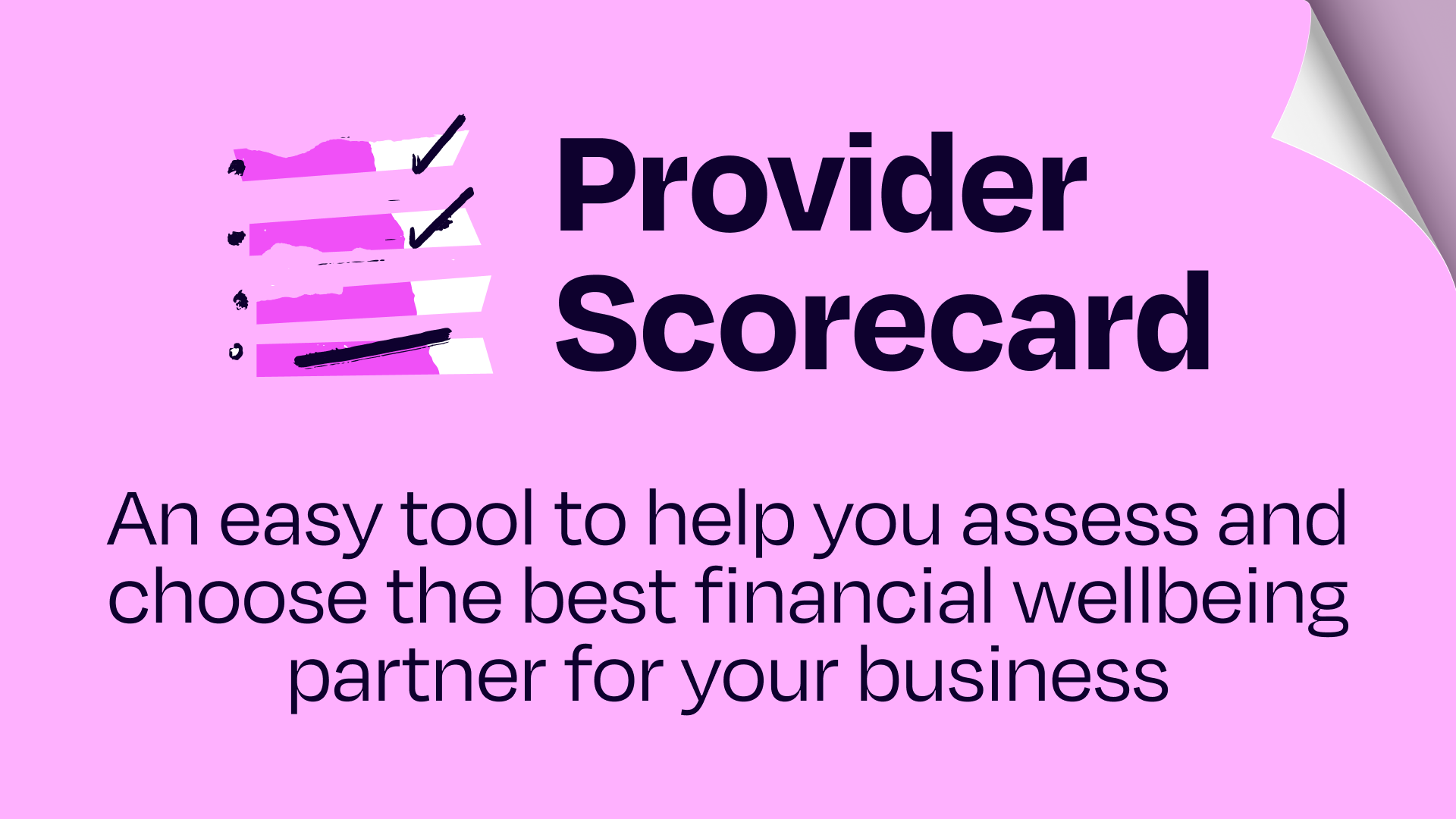 Financial Wellbeing Scorecard